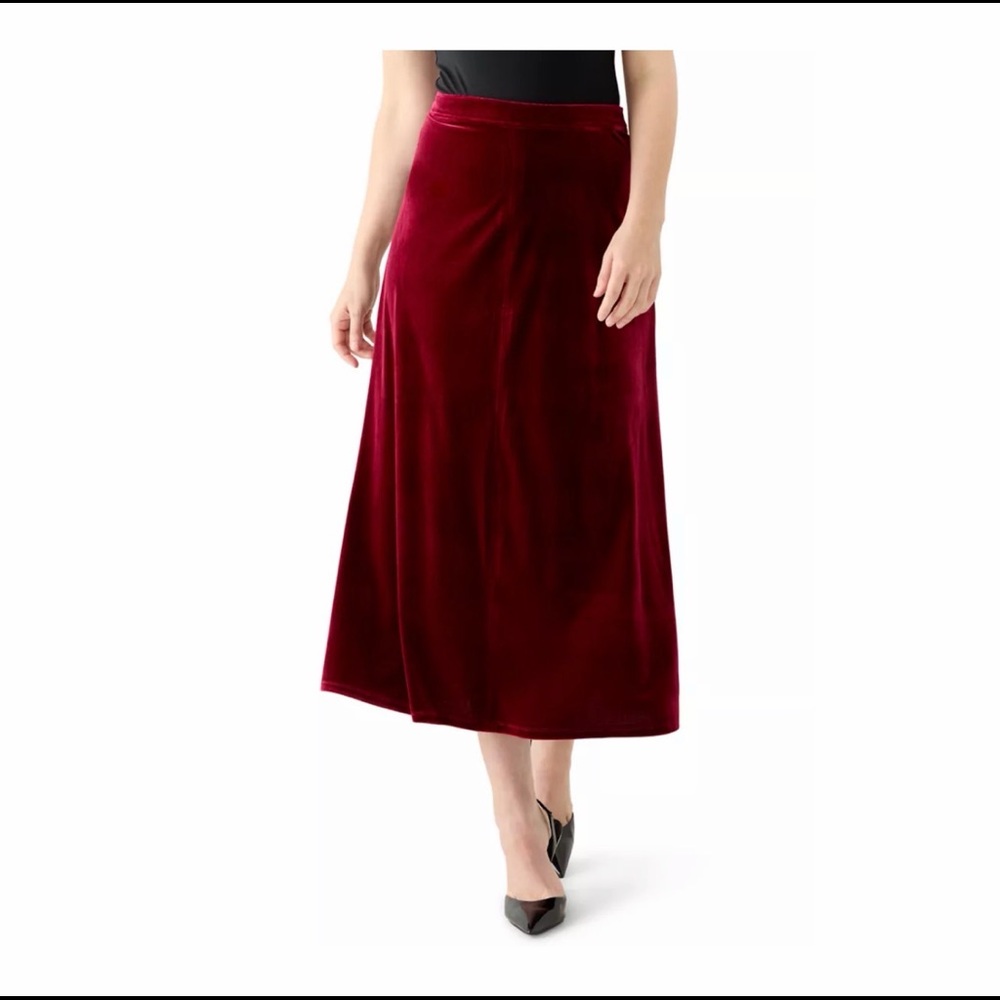 Vince Camuto Women’s Velvet A-line skirt